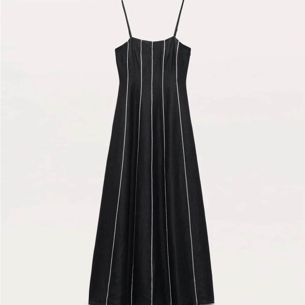 rag & bone Black Maxi Dress with White Stripes